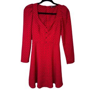 2/$30 ZARA XS Red & Black Polka Dot Mini Dress